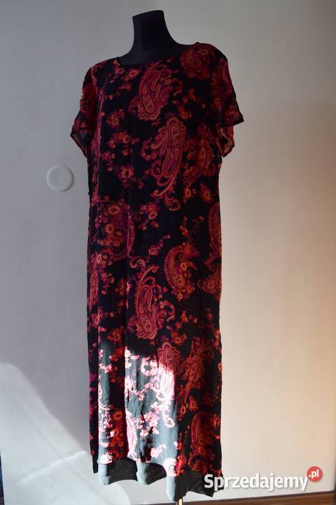 Elegancka sukienka długa we wzory StyleCo 4XL 48 Toruń sprzedam