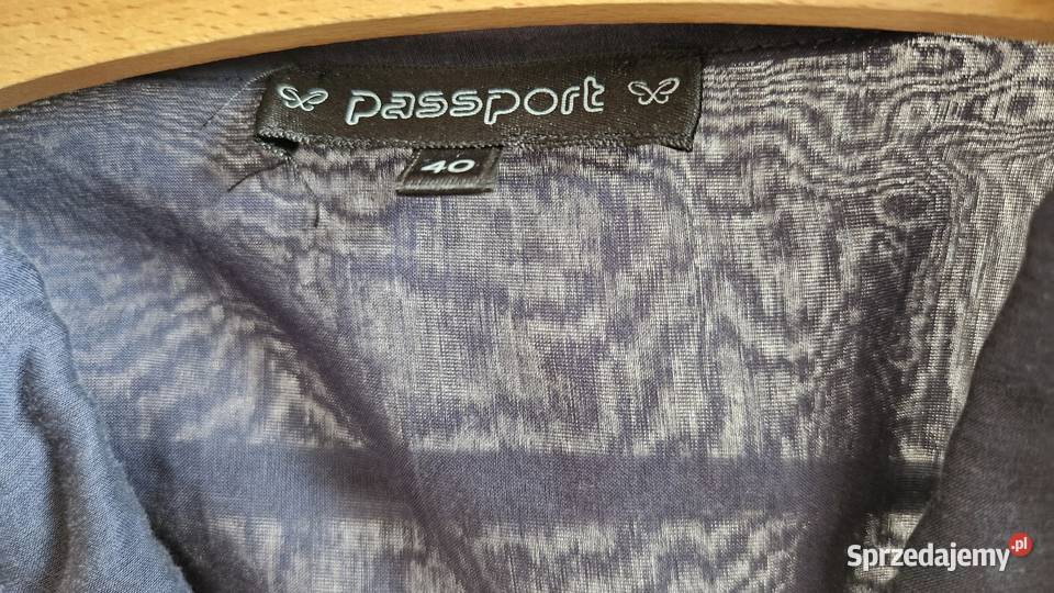 Bluzka koszulowa wizytowaPasspart L40 granatowa Lublin