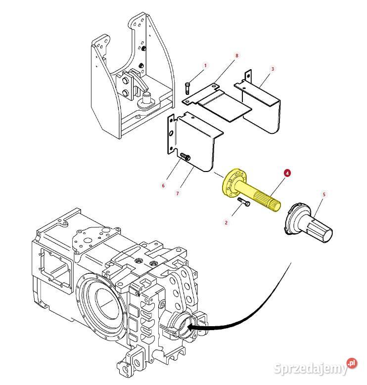 Końcówka wałka WOM Massey Ferguson ACW1655680 Białystok sprzedam
