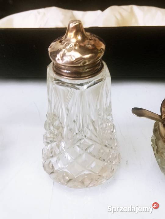 Srebro 925 Kryształ Anglia 925 Przyprawniki 6 Nowa Sól sprzedam
