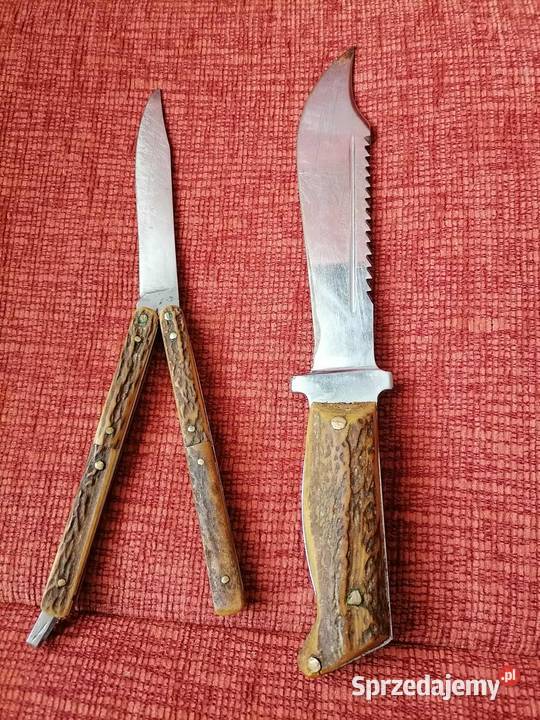 Noże Kolekcjonerskie Myśliwskie Lata 1980 dolnośląskie Wałbrzych