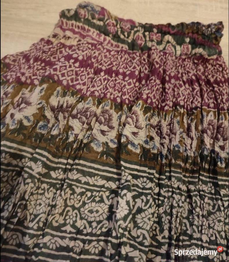 Przewiewna SPÓDNICA indyjska marszczona bawełna Lublin