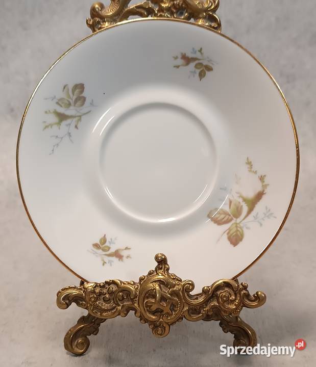 Rosenthal Filiżanka Śniadaniówka Duet Róże Moss Porcelana i szkło