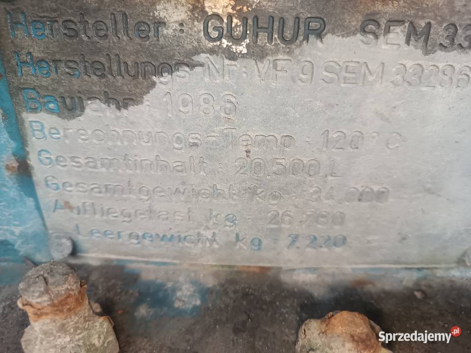 Cysternę 20500 jednokomorowa Łuków