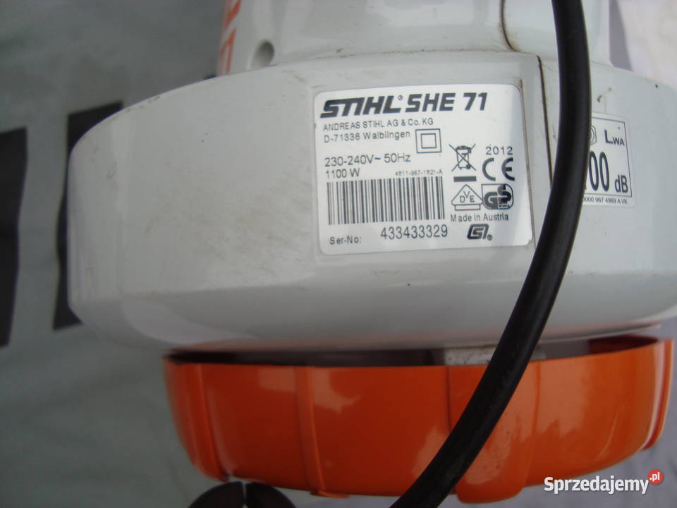 Dmuchawa i odkurzacz elektryczny STIHL SHE 71 2 Narzędzia ogrodnicze Warszawa