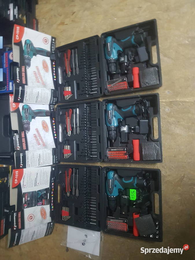 DUŻY ZESTAW WKRĘTARKA WIERTARKA 2AKU18V NA Elektryczne Głogowa