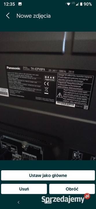 Telewizor Panasonic Plazma 42 Panasonic Sucha Beskidzka