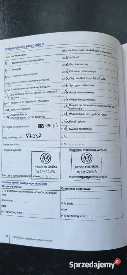 VW Golf VII salon serwisowany w ASO 100 Stare Babice