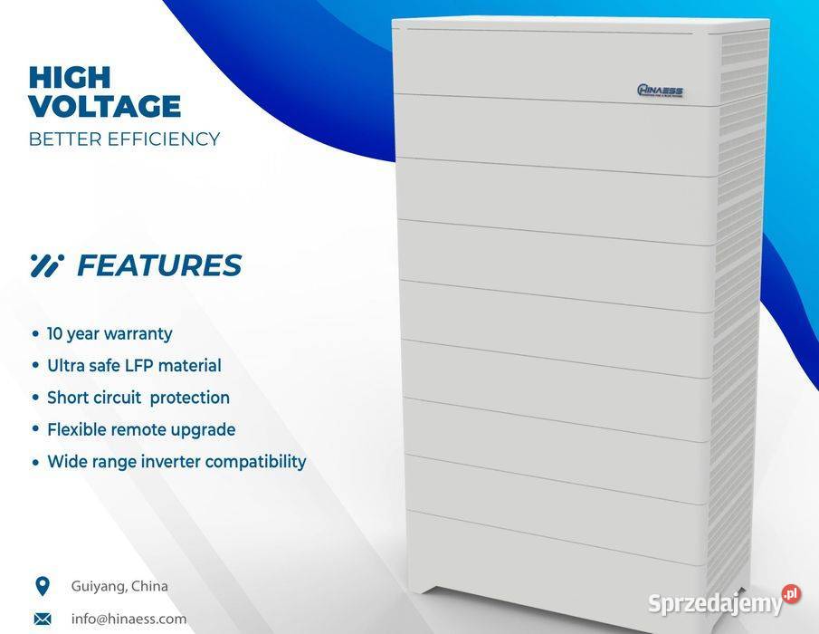 HinaESS Magazyn energii HV PowerStack 10 kWh BMS