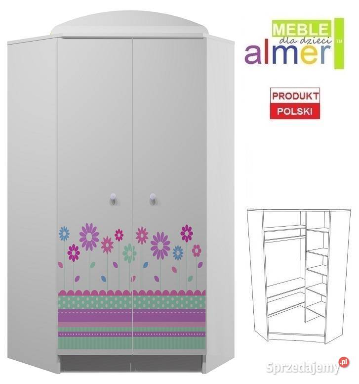 KWIATY 4 N28 szafa narożna dziecięca 95x95 w190 Luboń