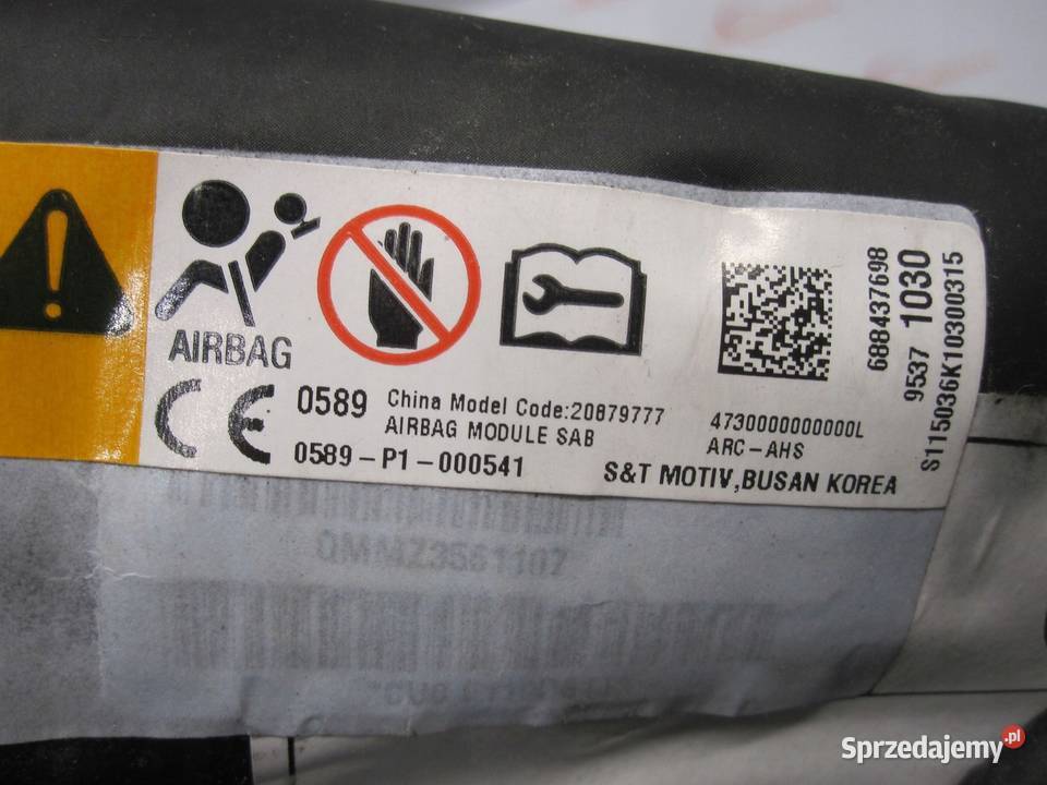 OPEL ANTARA 16r poduszka fotela lewa 95371030 świętokrzyskie Kielce