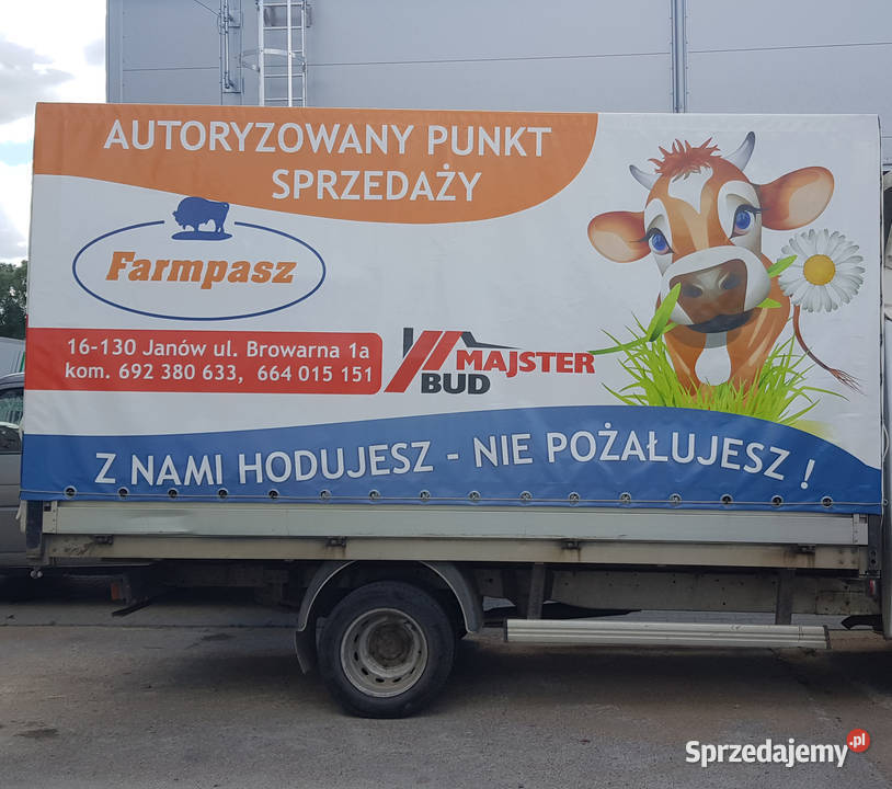 Plandeka samochodu z reklamą producenta Białystok sprzedam