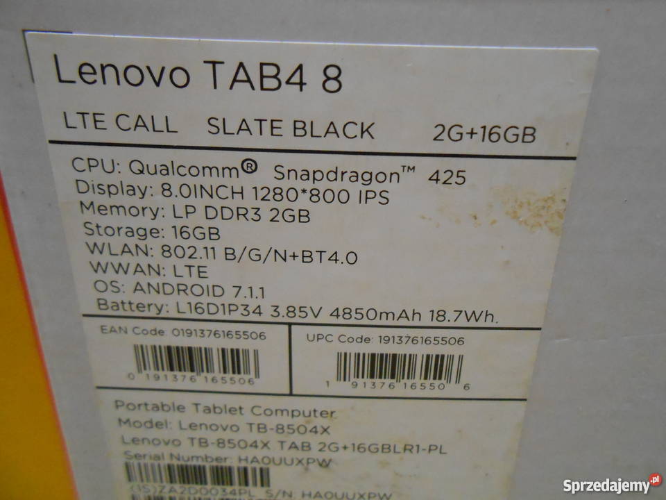 Tablet LENOVO TAB 4 8 DualSIM Katowice