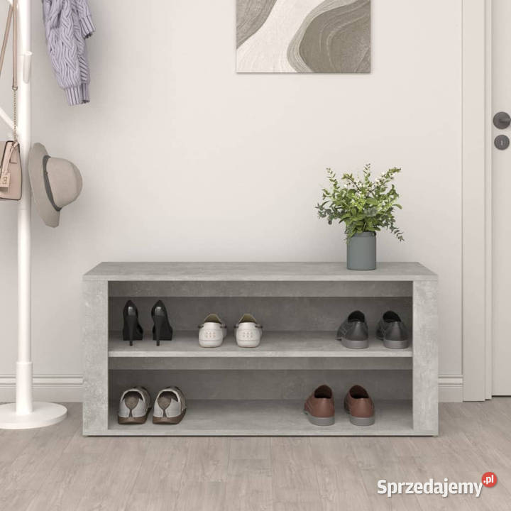 Półka na buty betonowa szarość 100x35x45
