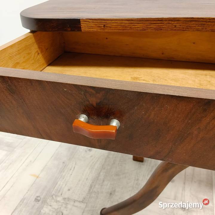 Biurko Mid century art deco orzech lata 50te Biurka łódzkie Radomsko sprzedam