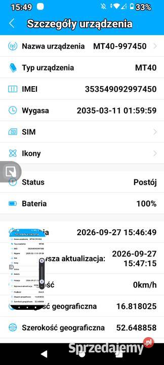 Lokalizator GPS MT40 3sztuki Oborniki
