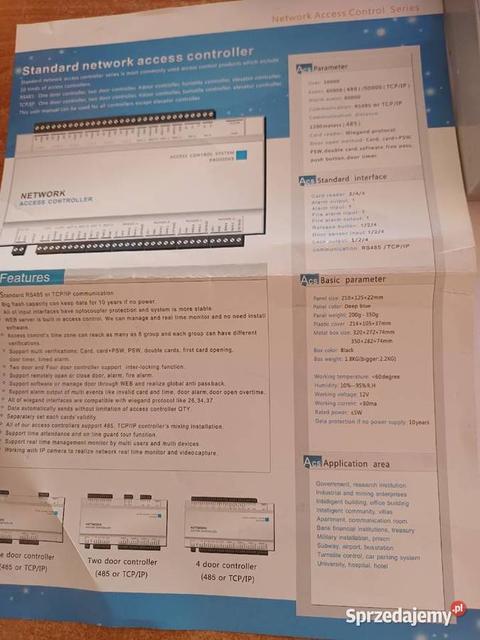 Kontroler 8 drzwi dostep na karty małopolskie Kraków