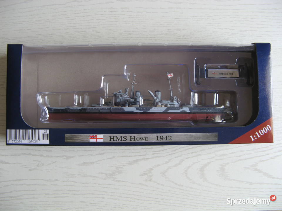 Kolekcja Okrętów Wojennych HMS Howe model Poznań sprzedam