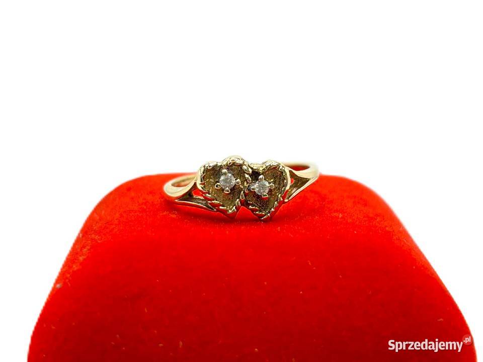 Złoty Pierścionek pr 585 26g Serce Elbląg