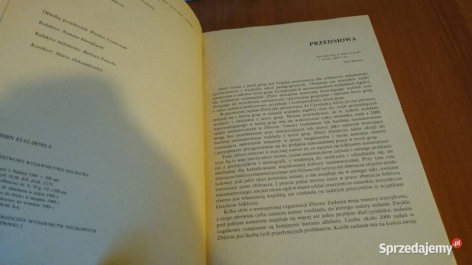 Zbiór zadań z teorii grup Kazimierz Szymiczek