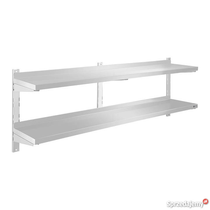 Półka ze stali nierdzewnej podwójna 2x160