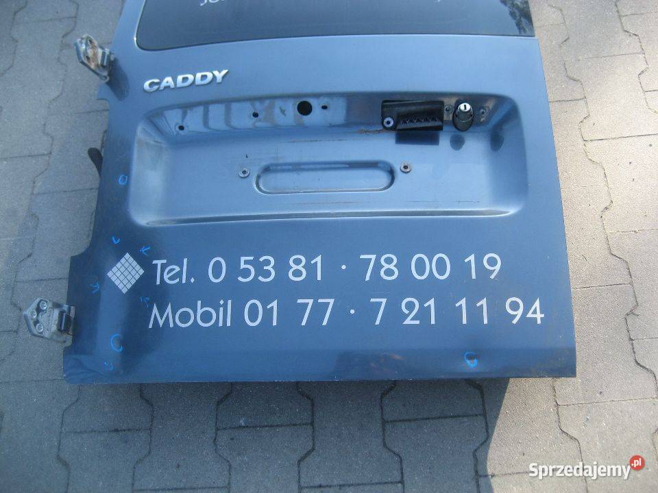 vw caddy 0314r drzwi tył lewe skrzydełka szare wielkopolskie Rakoniewice sprzedam
