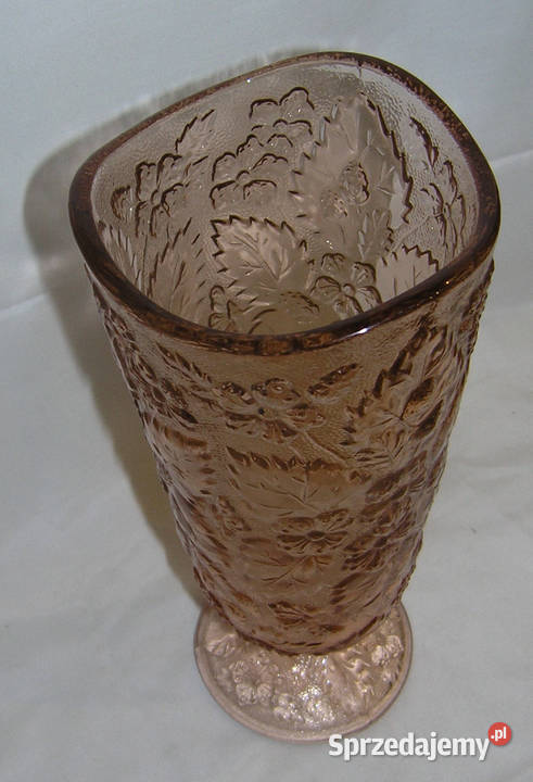 wazon vintage szkło pink 25 AlD Porcelana i szkło dolnośląskie Bartków sprzedam