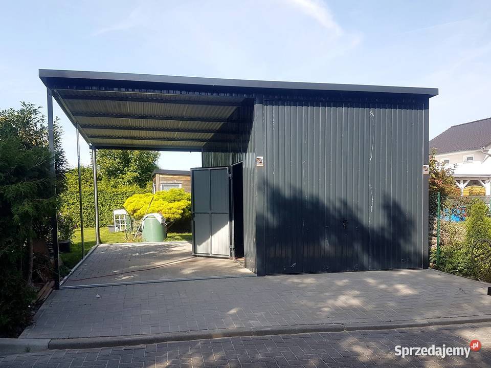 Blaszana montowana hala 36m daszek 36 grafit małopolskie