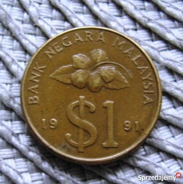 Malezja 1 Ringgit 1991r wielkopolskie Kalisz sprzedam