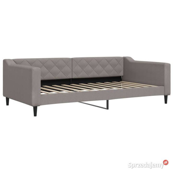Sofa z funkcją spania kolor taupe obita tkaniną Warszawa sprzedam