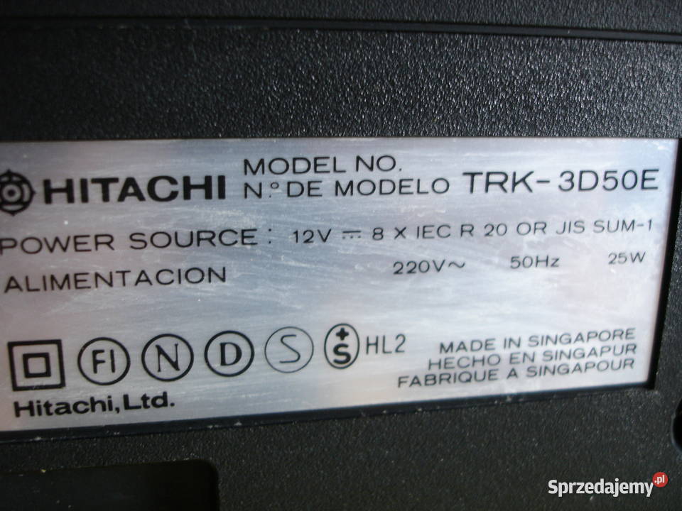 Radiomagnetofon HITACHI TRK3D50E Zielona Góra