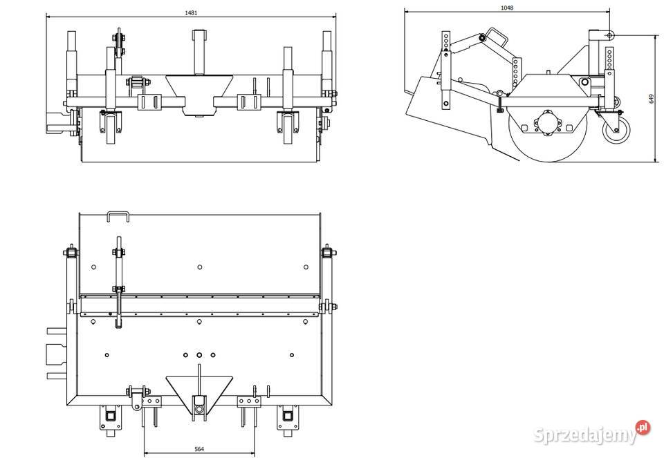 2 ZAMIATARKA hydrauliczna z koszem dowóz cała