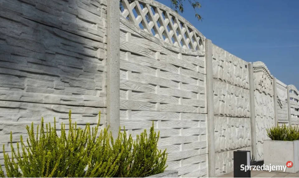 Ogrodzenie betonowe płot z betonu PRODUCENT Górno