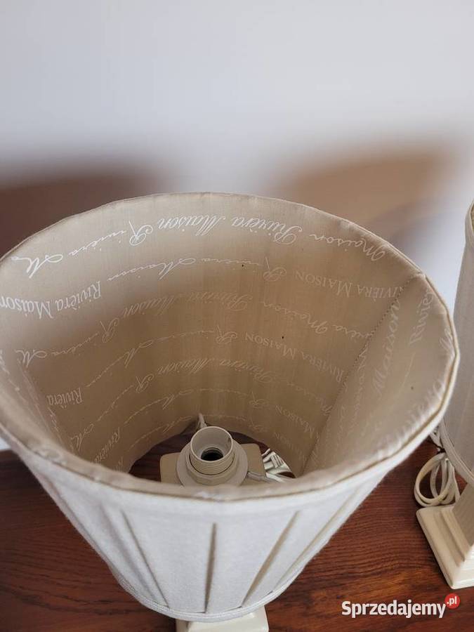 Lamki nocne Riwiera Maison białe Białogard