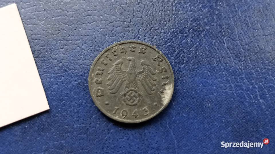 Stare monety 1 pfennig 1943 A Niemcy Lesko