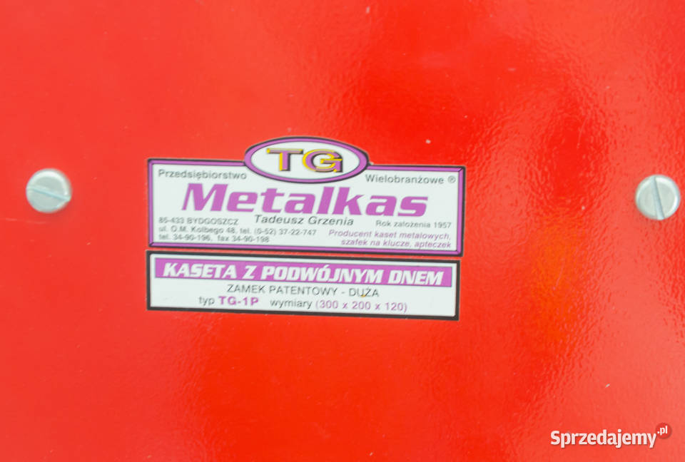 Kaseta metalowa Metalkas TG1P czerwona Częstochowa sprzedam