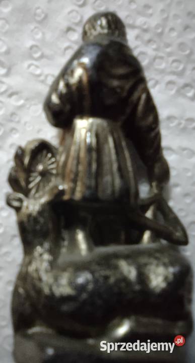 Stara figurka św Hubert jeleń z krzyżem Antyki Gniezno