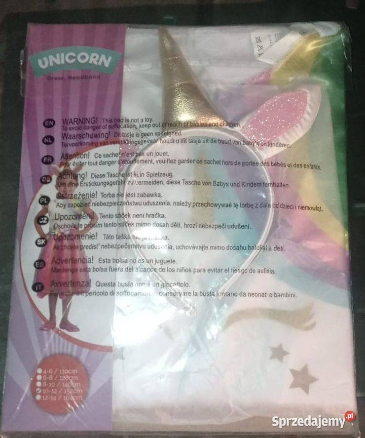 Strój jednorożca nie używany rozmiar 152 Tyczyn