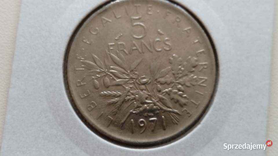 Moneta 5 franków 1971 r Mosina