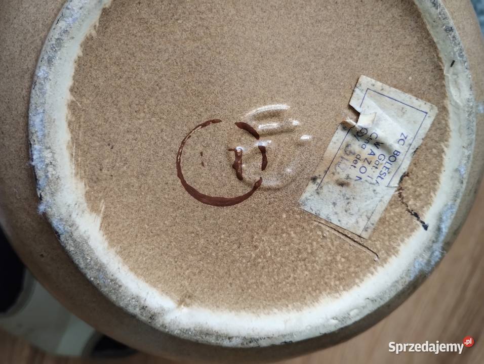 PRL wazon ceramiczny Bochnia duży Łódź
