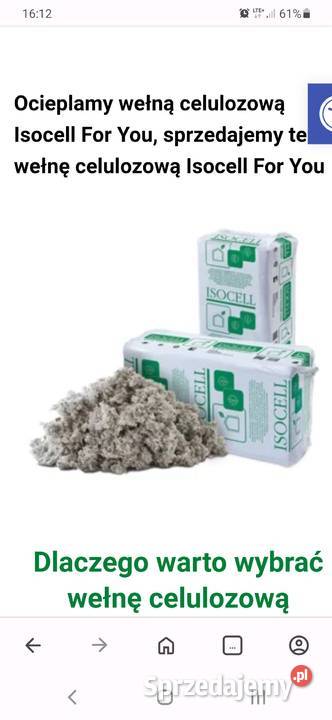 Wełną mineralną granulat celuloza Biłgoraj