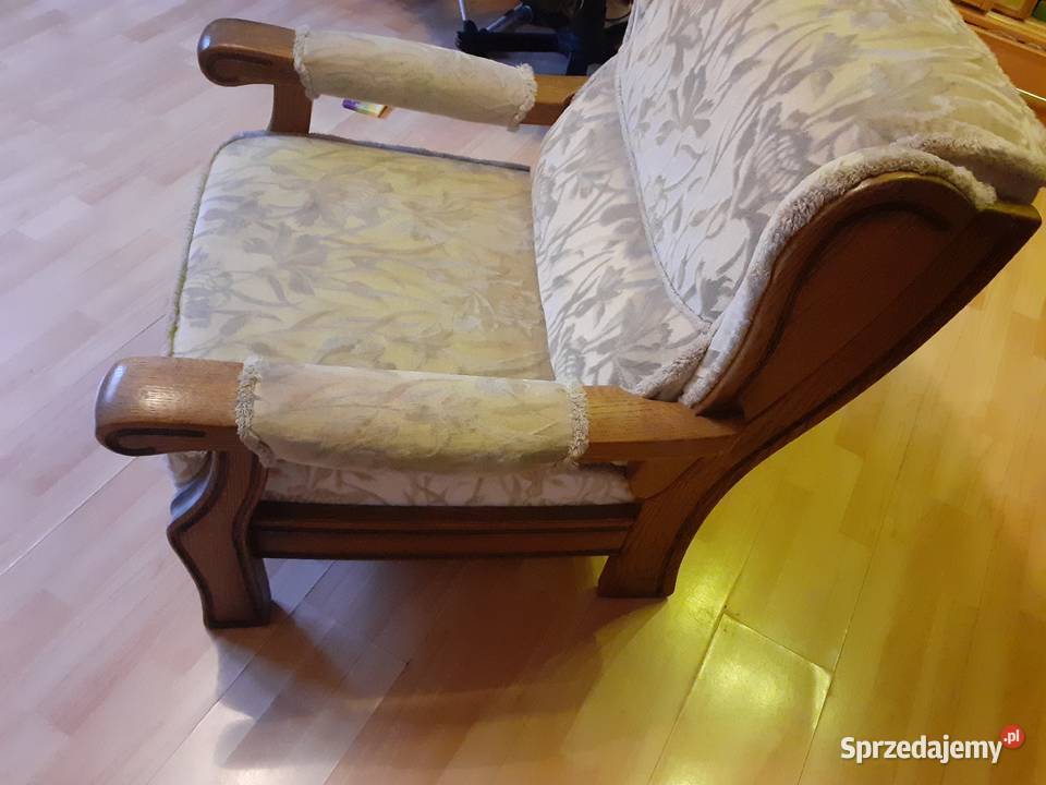 Fotel 1 duży dębowy Gołdap sprzedam