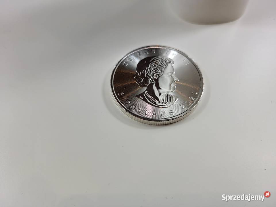 Monety srebrne Kanada Liść Klonowy 1 oz tuba 25 Numizmatyka Lublin
