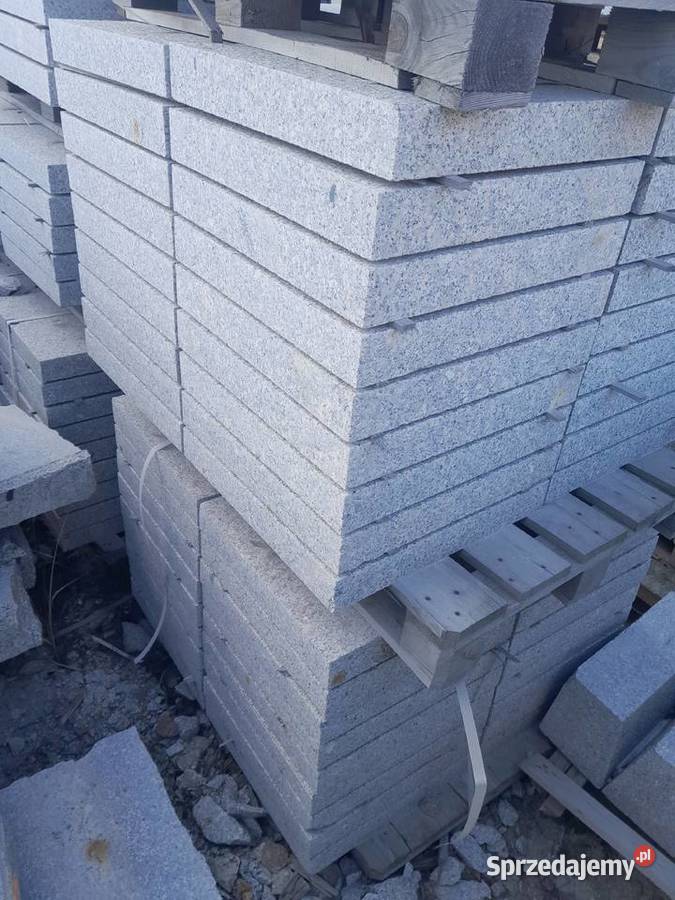 Płyty granitowe płomieniowane antypoślizgowe Świeradów-Zdrój