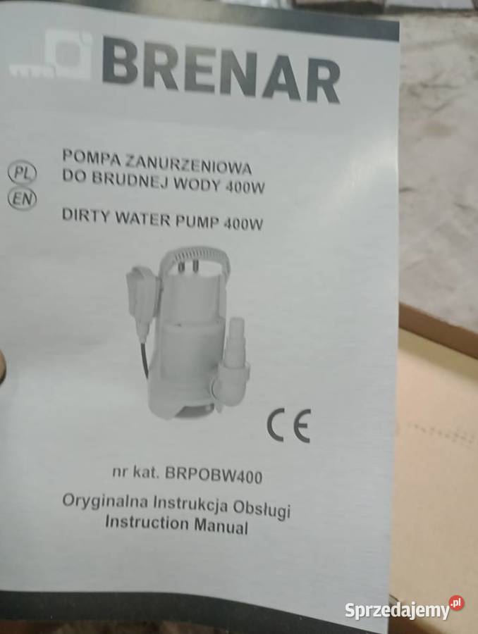 Pompa zanurzeniowa do wody brudnej Brenar 400w Pozostałe Dywity sprzedam