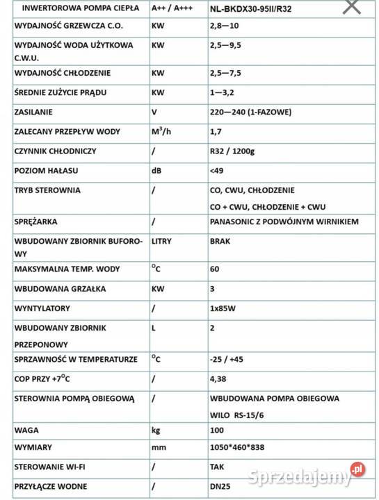 Pompa ciepła 10KW Warszawa