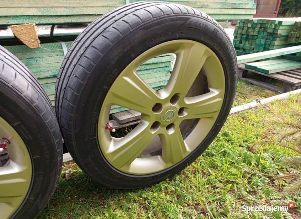 Złote Koła Alu z Oponami 17 5x110 OPEL SAAB Będków-Kolonia sprzedam