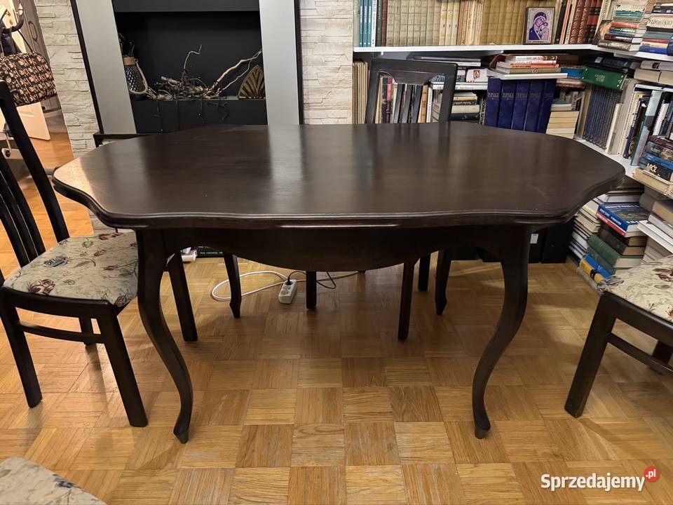 Stół drewniany z 4 krzesłami Warszawa