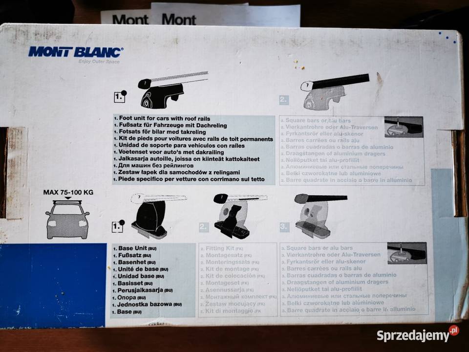 Mont Blanc 3703 stopy do bagażnika dachowego Bagażniki Zielona Góra