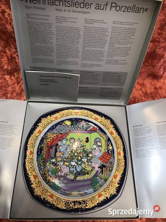 Talerz Rosenthal Bjrn Wiinblad Kolędy na Dekoracje i ozdoby Kielce